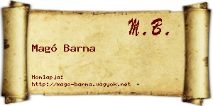 Magó Barna névjegykártya