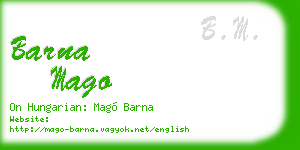 barna mago business card